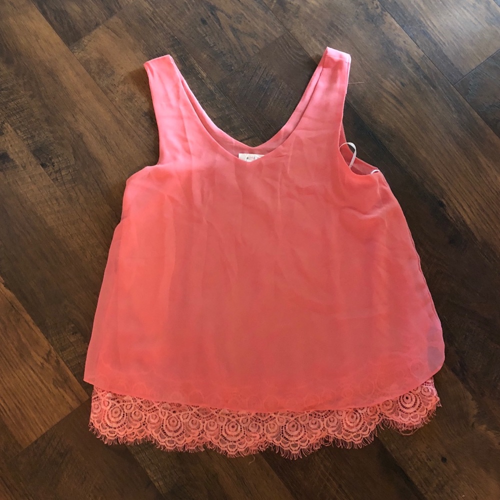 Coral dressy tank